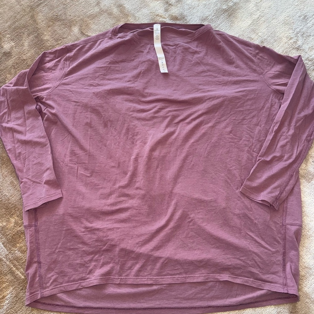 Lululemon Athletica Pink Long Sleeve Relaxed Tee